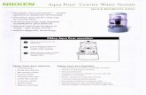  · 2010-06-28 · NIKKEN Aqua Pour Gravity Water System QUICK REFERENCE SHEET Portable and economical — simple operation, advanced technology Filtration that works naturally by