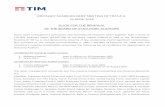 ORDINARY SHAREHOLDERS’ MEETING OF TIM …ORDINARY SHAREHOLDERS’ MEETING OF TIM S.P.A. 24 APRIL 2018 SLATE FOR THE RENEWAL OF THE BOARD OF STATUTORY AUDITORS Some asset management
