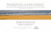 MINNESOTA CLEAN ENERGYenergytransition.umn.edu/.../2015/08/ITC-PTC-Report... · MINNESOTA CLEAN ENERGY: ECONOMIC IMPACTS & POLICY DRIVERS How state and federal policies are converging