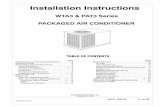 Installation Instructions · Printed in U.S.A. 426 01 1302 00 11--18--08 PACKAGED AIR CONDITIONER Installation Instructions WTA3 & PAT3 Series International Comfort Products, LLC