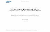 Projects for Influencing SAP’s · This document and SAP [s strategy and possible future developments are subject to change and may be changed by SAP at any ... Projects for Influencing