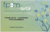 FP&M SETA : LEARNING PROGRAMMES presentation 001_final pptx.pdf · • Feedback to learners after assessment • Achievements captured on the system ... Textile Wet Process Production