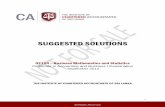 SUGGESTED SOLUTIONS - CA Sri Lanka · 1 SUGGESTED SOLUTIONS 02104 – Business Mathematics and Statistics Certificate in Accounting and Business I Examination September 2012 THE INSTITUTE