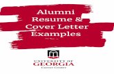 Alumni Resume and Cover Letter Examplescareer.uga.edu/uploads/documents/Alumni_Resume_and_Cover_Letter_Example_Packet.pdfSUMMARY OF QUALIFICATIONS • Strategic HR professional committed