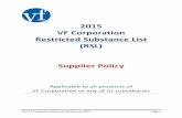 2015 VF Corporation Restricted Substance List (RSL ...content.stockpr.com/.../Sustainability/VF_2015_RSL.pdf2015 VF Corporation Restricted Substance List (RSL) Page 2 Introduction