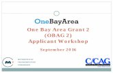 One Bay Area Grant 2 (OBAG 2) Applicant Workshopccag.ca.gov/wp-content/uploads/2016/06/OBAG2-Draft-Applicant-Workshop-Sept-2016-1.pdfApplicant Workshop September 2016 . Presentation