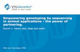 Empowering genotyping by sequencing in animal …...Empowering genotyping by sequencing in animal applications - the power of partnering. Round 1: About cats, dogs and cattle Wim van