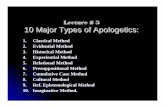 2 Lecture 10 Major Types of Apologeticsk.b5z.net/i/u/2167316/i/...2_Lecture_10_Major_Types_of_Apologetics.ppt.pdf · Introduce people to the idea of having a love relationship with