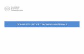 Complete list of Teaching Materials (update) JUNE …...Olave tasked a group to study strategic alternatives. Their SWOT analysis was dismal: few strengths, weakness that included