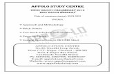APPOLO STUDY CENTRE · The Director of Appolo Study Centre OMR and Overall Rank - The Preliminary tests are written on an OMR sheet on the lines of the TNPSC exam. To provide a comparative