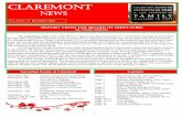 CLAREMONT · 2016-11-29 · January 17th Women’s Club Dr. Stas Event Upcoming Events at Claremont Page 2 Board News cont. Greens News, Claremont Women’s Club Page 3 Notices, Christmas