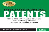 Provisional Patents - Carr & Ferrell LLPpubs.carrferrell.com/Provisional Patents Ebook.pdfProvisional Patents The 90-Minute Guide to Filing Your Own Application. 1 INTRODUCTION n n