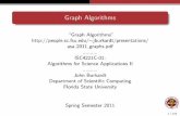 Graph Algorithms - Peoplejburkardt/classes/asa_2011/asa_2011_graphs.pdf · Graph Algorithms Overview Representing a Graph Connections The Connection Algorithm in MATLAB Components