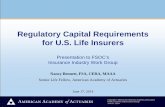 Regulatory Capital Requirements for U.S. Life Insurers...RBC and the US Solvency Framework Purpose of Regulatory Risk- based Capital (RBC) Risks covered by Life RBC Formula Basics