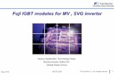 Fuji IGBT modules for MV , SVG inverter · 2015-04-06 · Aug. 2013 MT5F27334 ©Fuji Electric Co., Ltd. All rights reserved. 2 Topology in MV , SVG inverter Fuji IGBT modules for