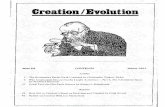 Creation/Evolution · 2009-07-16 · Creation/Evolution Issue HI CONTENTS Winter 1981 Articles 1 The Bombardier Beetle Myth Exploded by Christopher Gregory Weber 6 Why Creationism