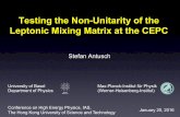 Testing the Non-Unitarity of the Leptonic Mixing …ias.ust.hk/program/shared_doc/2016/201601hep/20160120...Testing the Non-Unitarity of the Leptonic Mixing Matrix at the CEPC Stefan