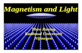 Magnetism and LightMagnetism and Light...Magnetism and LightMagnetism and Light Theo RasingTheo Rasing Radboud Universeit Nijmegen. Magnetism on the timescale fth h i t ti ... STW,