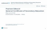 Pearson Edexcel - Esher Sixth Form College · 2018-03-06 · Home Notes Pearson Edexcel General Certificate of Secondary Education Mane Examination Timetale FINAL 1. Conduct of Examinations