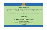 Development & Maintenance of Web Based Portal and MIS for ...apprenticeship.gov.in/Help/DGET-Public_CFI_User_Manual.pdf · Portal and MIS for Monitoring & Evaluation of Vocational