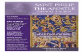 SAINT PHILIP THE APOSTLE · 2019-12-06 · 4 St. Philip the Apostle Catholic Church IN THE CALENDAR THIS WEEK Sunday, December 8 Monday, December 9 Tuesday, December 10 Wednesday,
