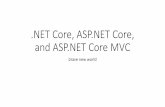 NET Core, ASP.NET Core, and ASP.NET Core · PDF file ASP.NET Core • ASP.NET Core is HTTP pipeline implementation • sits on top of .NET Core • uses the middleware concept (but