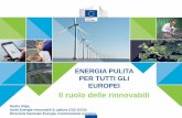 Il ruolo delle rinnovabili - I-Com, Istituto per la Competitività · 2017-05-19 · CLEAN ENERGY FOR ALL EUROPEANS ENERGIA PULITA PER TUTTI GLI EUROPEI Il ruolo delle rinnovabili