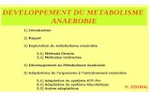 DEVELOPPEMENT DU METABOLISME ANAEROBIE · DEVELOPPEMENT DU METABOLISME ANAEROBIE H. ZOUHAL. 1) Introduction Grande Dépense Energétique: Métabolisme Anaérobie Production : ATP