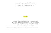 Solved problems - University of Babylon€¦ · Web viewOrganic Chemistry II KEY Final Exam Review Questions By Dr. Mohammad A. R. Ismaiel College of Science for Women Babylon University