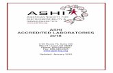 ASHI ACCREDITED LABORATORIES 2018...2 Histocompatibility Laboratories Histocompatibility laboratories are organized alphabetically by state and institution, followed by those in countries