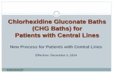 Chlorhexidine Gluconate Baths (CHG Baths) for Patients ...touch wipes. • Do not use a basin and always use a clean cloth for each skin area Contraindications for CHG Baths •CHG
