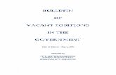BULLETIN OF VACANT POSITIONS IN THE GOVERNMENT 05-06-2015A.pdf · BULLETIN OF VACANT POSITIONS IN THE GOVERNMENT REGION 5 – Province of Sorsogon Date of Release: May 6, 2015 Agency