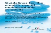 Guidelines for the empiric use of antimicrobials in …...Document indication for therapy and intended duration in medical record. Note these guidelines are intended for empiric therapy.