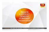 INDIA'S LARGEST CEMENT COMPANY · OUR VISION AND MISSION 7 Vision To be The Leader in Building Solutions Mission ... Hindalco Industries Limited 0.46 Trapti Trading & Investments