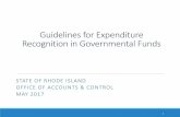 Guidelines for Expenditure Recognition in Governmental Fundscontroller.admin.ri.gov/documents/Training/162... · 2017-05-12 · Criteria for Recognizing and Recording Expenditures