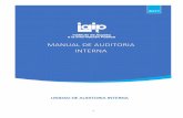 MANUAL DE AUDITORIA INTERNA - Portal de Transparencia · artículos 13 y 22 de las Normas Técnicas de Control Interno Específicas del IAIP, artículo 203 de las Normas de Auditoría