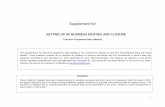 Supplement for - ICSI · SETTING UP OF BUSINESS ENTITIES AND CLOSURE Executive Programme (New Syllabus) This supplement is for Executive programme (New Syllabus). The students are