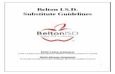 Belton I.S.D. Substitute Guidelines · Dress and grooming of district employees shall be clean, neat, professional and in a manner appropriate for their assignments – outlined in