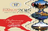 is kos 2015 - ISAKOS · ISAKOS Congress 2015 Lyon, France• • June 7–11, 2015. 1. CME Hours. The 10th Biennial ISAKOS Congress, the three . Pre-Courses and the Sports Rehabilitation