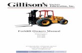Gillison’s · Gillison Forklift Manual SAFETY - 3 GENERAL SAFETY RULES FIG. 3: Always keep this manual with the machine. This manual must be made available to the operator of the