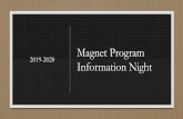 Magnet Program Information Night · 2019-09-18 · Application Timeline 23 Oct. Applications available from 1 Dec. Closing date for applications Jan.–Feb. 2020 Candidate evaluation