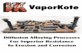 VaporKote - CMTC...Our boronizing and aluminizing processes consistently outperform other surface treatments and more costly untreated materials. Unlike our competitors, we mix our