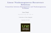 Linear Nonhomogeneous Recurrence Relationsturing.une.edu.au/~amth140/Lectures/Lecture_26/bslides.pdf · The solutions of linear nonhomogeneous recurrence relations are closely related