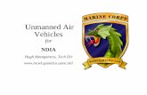 Unmanned Air VehiclesUnmanned Air Vehicles for NDIA Hugh Montgomery, Tech Dir . Outline ... UAV Pilot Required, Auto Land Recovery Airspeed – 43 knots Range – 5 km Endurance –