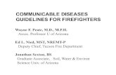 COMMUNICABLE DISEASES GUIDELINES FOR FIREFIGHTERS · SOP: Suspicious Letter • DonDon t’t shake or open shake or open • Place in a plastic bag or other container ... – MRSA
