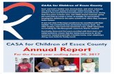 CASA for Children of Essex County Annual Report · Fabernovel US Jennifer Dressler Lowenstein Sandler LLP Sybil Eng, Secretary Community Volunteer Elyse Kremins Community Volunteer
