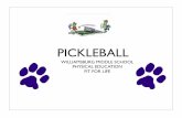 Pickleball - Williamsburg• Pickleball is a simple paddle game played using a special perforated, slow-moving ball over a tennis-type net on a badminton-sized court. The ball is served