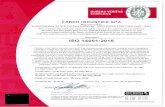 ISO14001 - Faber Industrie · Bureau Veritas Ita above organisatio with the requirements Site Address . Xl Zona Industriale - 33043 CIVIDALE DEL FRIULI ( lia spa certify that the