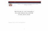 REPUBLIC OF SERBIA IPARD PROGRAMME FOR 2014-2020 · 2016-11-26 · REPUBLIC OF SERBIA IPARD PROGRAMME FOR 2014-2020 Belgrade revised version by 1 December 2014 Ministry of Agriculture