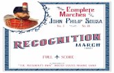 Recognition March (circa 1880)...Recognition March (circa 1880) For many years the only suggestion of this composition’s existence was an eleven-measure excerpt which constituted